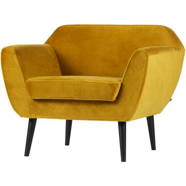 WOOOD Rocco Fauteuil - Velvet - Oker - 75x92x81 product