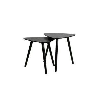 Lot de 2 tables d'appoint - Bois - Noir - 40x40x40/45x45x45 cm - WOOOD - Nila product
