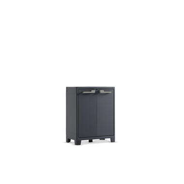 Keter Moby armoire basse - 2 étagères - 80x44x100 cm - carbon product
