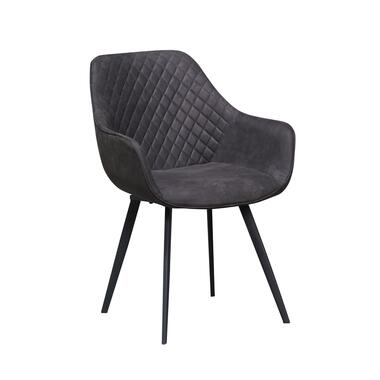Livingfurn - Chaise de salle à manger Luca Anthracite - Tissu - 60x50x85 product