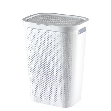 Curver Infinity Recycled Dots Wasmand met deksel - 60L - Wit product