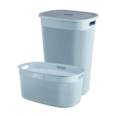 Curver Filo Coffre à Linge 55L + Panier à Linge 45L - Blue/Gris product