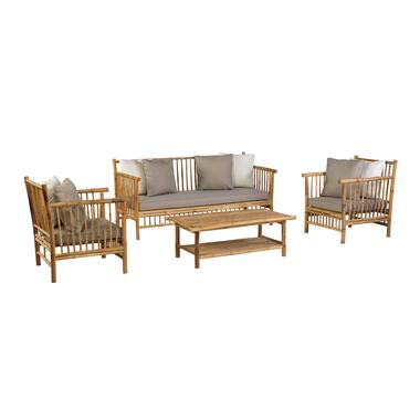 Exotan Bamboo stoel-bank loungeset 4-delig product