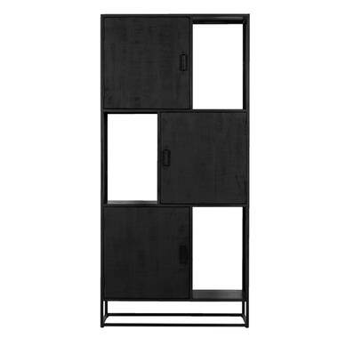 Meuble noir - métal/manguier - 100x40x210cm - Meuble Yael - Giga Meubel product