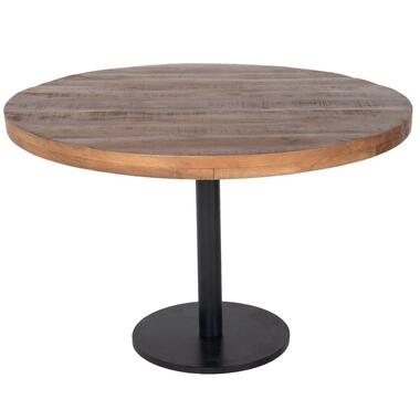 Table de salle à manger ronde Dinand - métal et manguier brun - 130x130x78 cm product