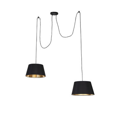 Qazqa hanglampen lofty zwart e27 product