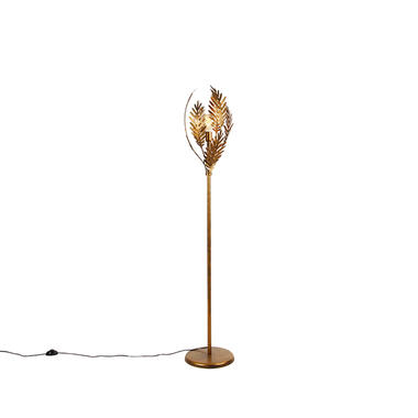 QAZQA Vintage vloerlamp goud - Botanica product