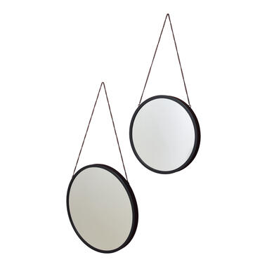 LOFT42 Miroirs Industriels Ronds Noir Lot de 2 - Métal - Ø45 & Ø35 product