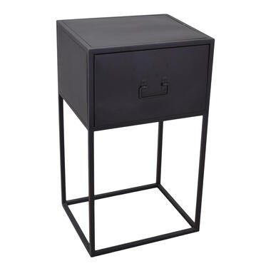 LOFT42 Djax Table De Chevet Haute Avec Tiroir - Noir - Métal - 70x40x35 product