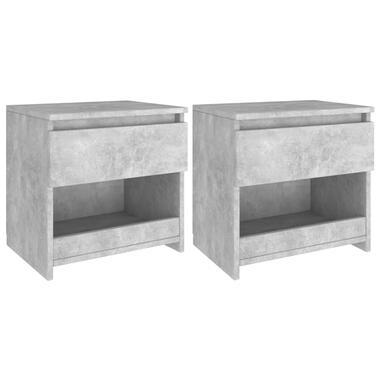 vidaXL Tables de chevet 2 pcs Gris béton 40x30x39 cm Aggloméré product