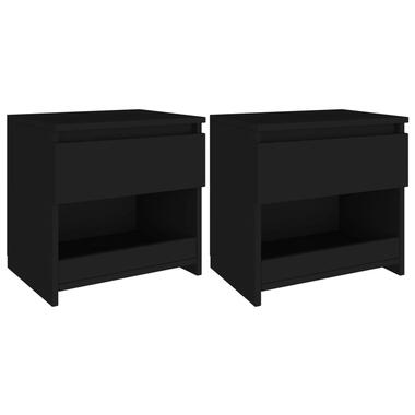 vidaXL Tables de chevet 2 pcs Noir 40x30x39 cm Aggloméré product