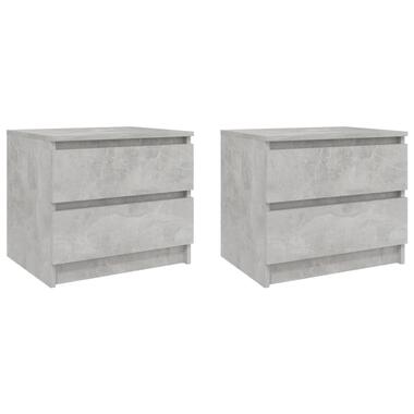 vidaXL Tables de chevet 2 pcs Gris béton 50x39x43,5 cm Aggloméré product