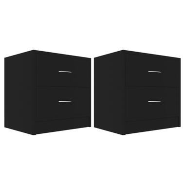 vidaXL Tables de chevet 2 pcs Noir 40x30x40 cm Bois d'ingénierie product
