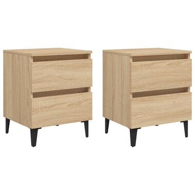 vidaXL Tables de chevet 2 pcs chêne sonoma 40x35x50 cm bois ingénierie product