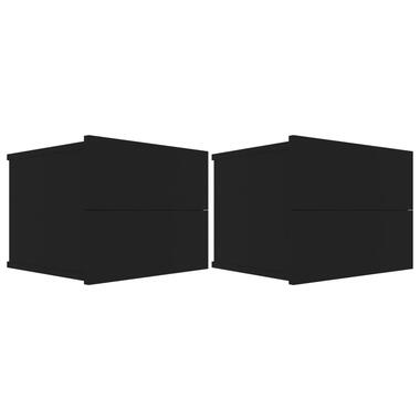 vidaXL Tables de chevet 2 pcs Noir 40x30x30 cm Bois d'ingénierie product