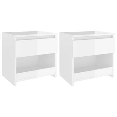 vidaXL Tables de chevet 2 pcs Blanc brillant 40x30x39 cm Aggloméré product