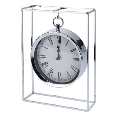 Orange85 Horloge de table suspendue en métal argenté 25 cm Horloge sur pied product