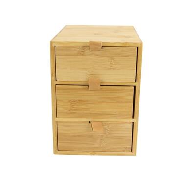 Orange85 Boîte de rangement en bambou 3 tiroirs 20x15x21 cm product