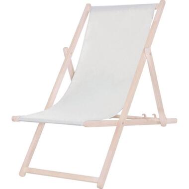 Platinet - Inklapbare strandstoel - Hout - Lichtgrijs product