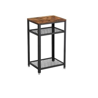 Parya Home - Bijzettafel - Metaal/Hout - Donkerbruin product