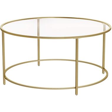 Parya Home - Table basse ronde - Cadre métallique - Table basse - Or product