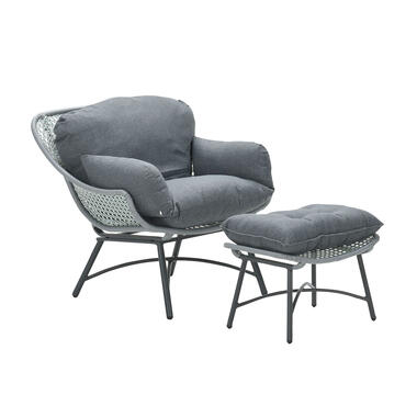 Garden Impressions Selene fauteuil met voetenbank - Soft groen product