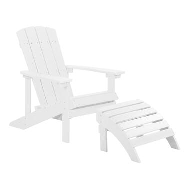 Beliani Chaise de jardin ADIRONDACK - Blanc bois synthétique product