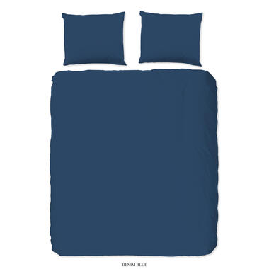 Good Morning Housse de couette "uni dessin" - Bleu - (140x200/220 cm) - Coton product