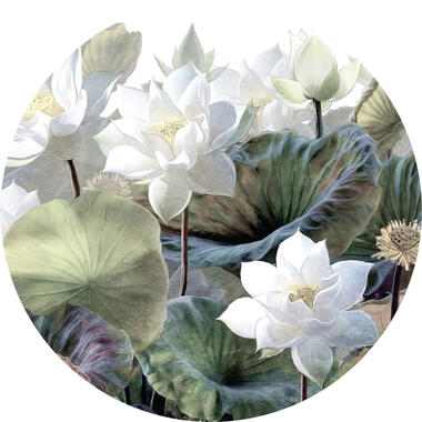 Sanders & Sanders zelfklevende behangcirkel - tropische bladeren en bloemen product