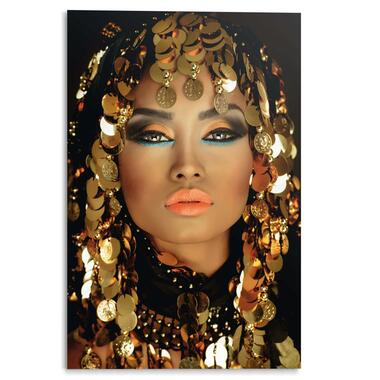 Glasschilderij Arabische Prinses 120x80 cm Goudkleurig Acryl product