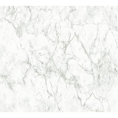 A.S. Création behangpapier - marmer - gebroken wit en grijs - 53 cm x 10,05 m product