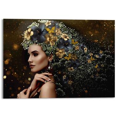 Plexiglasschilderij - Elegante vrouw - 100x140 cm Plexiglas product