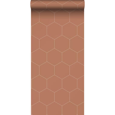 ESTAhome behangpapier - hexagon - terracotta - 0,53 x 10,05 m - 139376 product