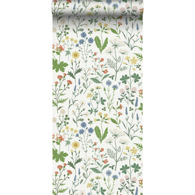 ESTAhome behangpapier - veldbloemen - multicolor op wit - 0,53 x 10,05 m product