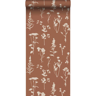 ESTAhome behangpapier - veldbloemen - terracotta - 0,53 x 10,05 m product