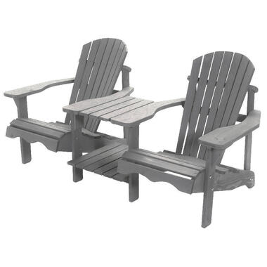SenS-Line Chaise de jardin double Adirondack - Bois - Gris product