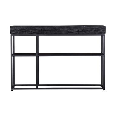 Sidetable Zwart Hout - 120x30x80cm - IJzer - Pure Black product