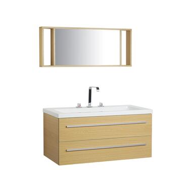 Meuble vasque à tiroirs beige avec miroir ALMERIA product
