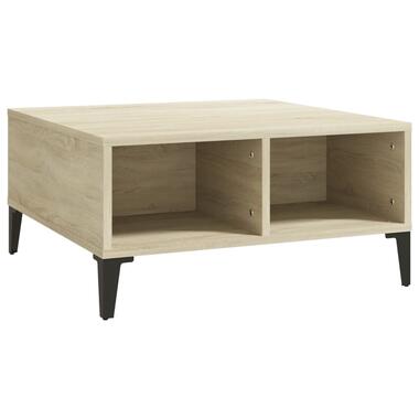 vidaXL Salontafel 60x60x30 cm bewerkt hout sonoma eikenkleurig product