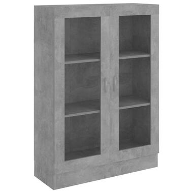 vidaXL Armoire à vitrine Gris béton 82,5x30,5x115 cm Bois d'ingénierie product