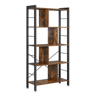 Bobbel Home - Bibliothèque - 5 étagères - Bois - Marron product