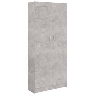 vidaXL Boekenkast 82,5x30,5x185,5 cm bewerkt hout betongrijs product