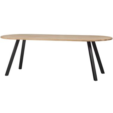 WOOOD Tablo Tafel Ovaal met 2-Standen Poot - Eiken/Metaal - 75x220x90 product