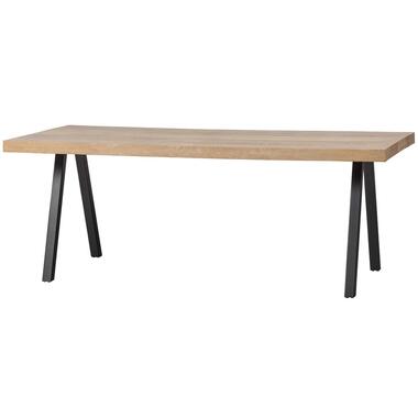 Table À Manger - Bois De Manguier/Métal - Naturel/Noir - 75X180x90 - Woood - product