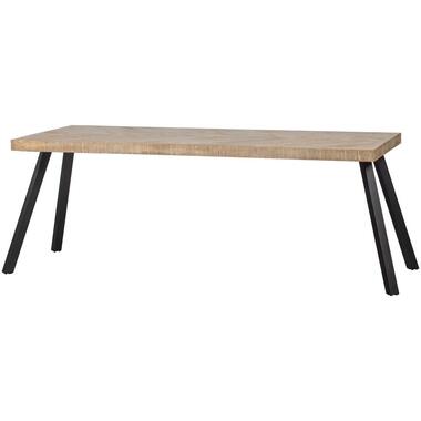 Table À Manger - Bois De Manguier/Métal - Naturel/Noir - 75X180x90 - Woood - product