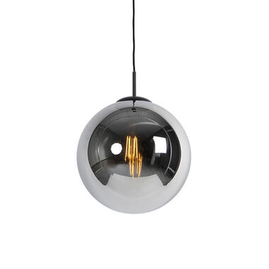 QAZQA lampe à suspension art déco noire avec verre fumé 30 cm - pallon product