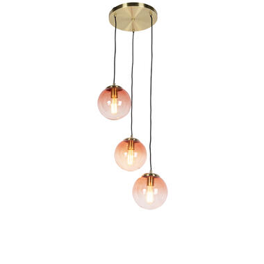 Qazqa hanglamp pallon roze e27 product