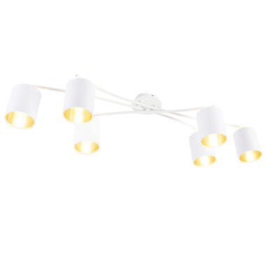 Qazqa plafonnier moderne blanc 6 lumières - lofty product