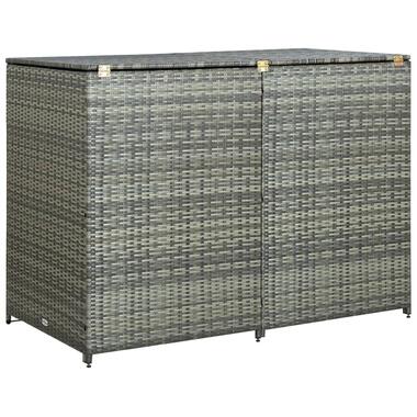 vidaXL Containerberging dubbel 148x77x111 cm poly rattan antraciet product