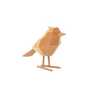 Ornament Bird - Polyresin Fluweel Bruin - Large - 18,5x9x24cm product